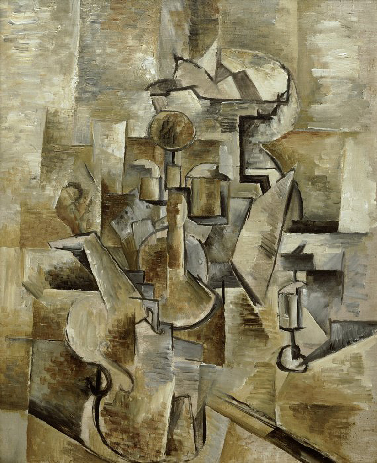 Georges Braque — Violon et chandelier, 1910