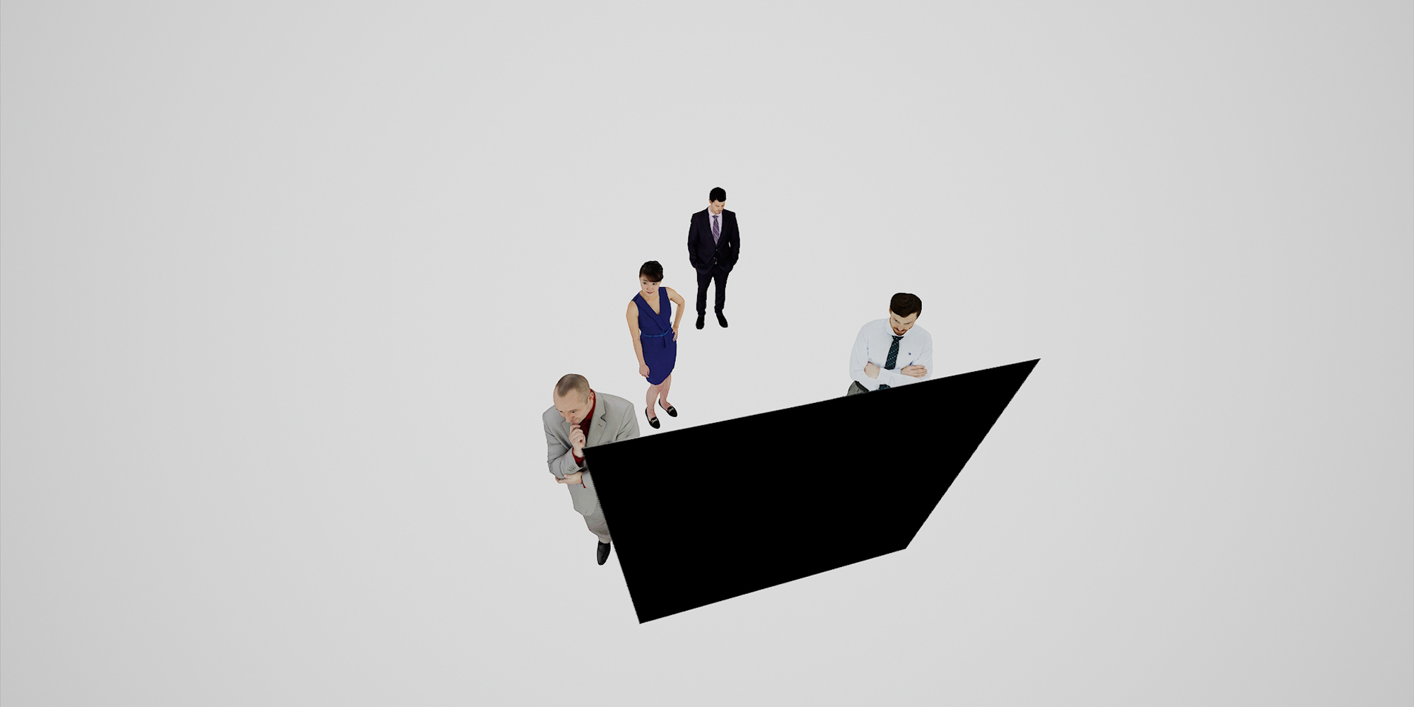 Installation Black Square in White Space, hommage à Kazimir Malevich